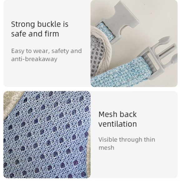 Cute Small Pet Harness & Leash set brand new in grey, adjustable breathable - Picture 3 of 14